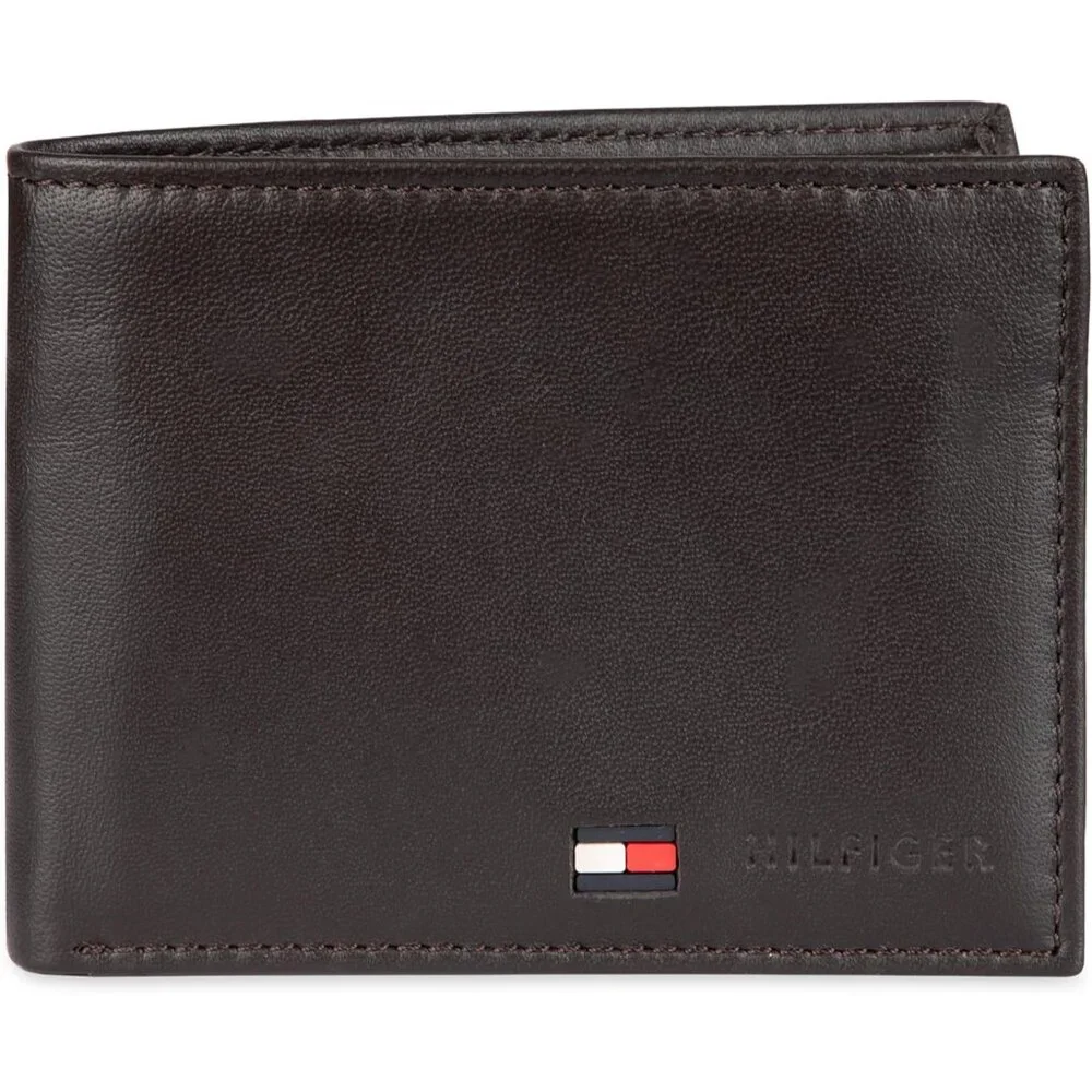 Men's Leather Wallet - Thin Sleek Casual Bifold with 6 Credit Card Pockets